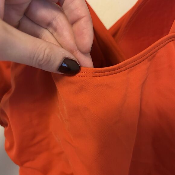 Boden Levanzo Ruched Halter Swimsuit Bathing Suit 8 Red Vacation Beach Classic - Picture 4 of 7